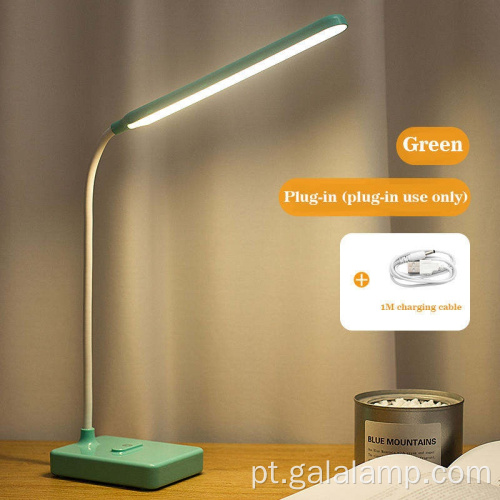 Lâmpada de mesa USB moderna com proteção para os olhos